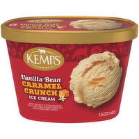 Kemps Vanilla Bean Caramel Crunch Ice Cream, 1.5 Quart