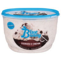 Blue Bunny Frozen Dairy Dessert, Cookies & Cream, Premium, 48 Fluid ounce