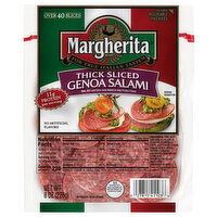 Margherita Genoa Salami, Thick Sliced, 8 Ounce