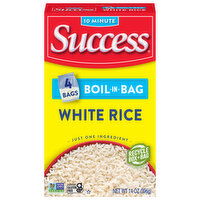 Success White Rice, Boil-in-Bag, 4 Each