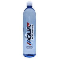 AQUAhydrate Purified Water, with Electrolytes, pH9+, 33.8 Ounce