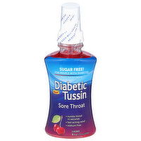 Diabetic Tussin Sore Throat, Sugar Free, Spray, Cherry, 6 Fluid ounce