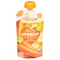 HappyTot Organics Fruit & Veggie Blend, Love My Veggies, Stage 4, 4.22 Ounce