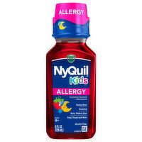 Vicks NyQuil Vicks NyQuil Kids Allergy Liquid, Nighttime Allergy Medicine for Children, Berry, 8 Fl oz, 8 Fluid ounce
