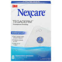 Nexcare Tegaderm Transparent Dressings, Waterproof, 8 Each