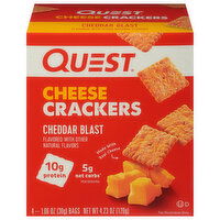 Quest Cheese Crackers, Cheddar Blast, 4 Each