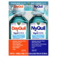 Vicks Severe + VapoCool Vicks DayQuil & NyQuil SEVERE VapoCOOL Cold & Flu Medicine, 2x12 OZ, 24 Ounce