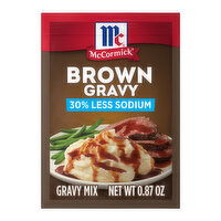 McCormick 30% Less Sodium Brown Gravy Seasoning Mix, 0.87 Ounce