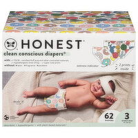Honest Diapers, Giggly Boo, 3 (16-28 lbs), 62 Each