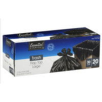 Essential Everyday 30 Gallon Trash Bags Flap Top, 20 Each