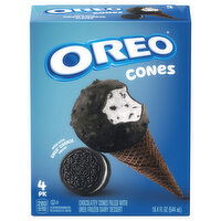 Oreo Frozen Dairy Dessert Cones, 4 Pack, 4 Each