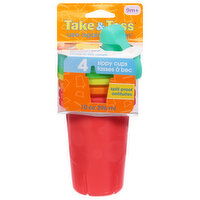 Take & Toss Sippy Cups, Use Again and Again, 9 Months+, 4 Each