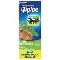 Ziploc Seal Top Bags, Sandwich, Bonus Pack, 50 Each