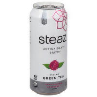 Steaz Green Tea, Raspberry Flavored, 16 Fluid ounce