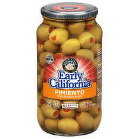 Early California Olives, Pimiento, Stuffed Queen, 21 Ounce