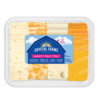 Crystal Farms Cheese, Assorted, Variety Pack Tray, 32 Each