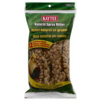 Kaytee Treat, for Pet Birds, Natural Spray Millet, 12 Each