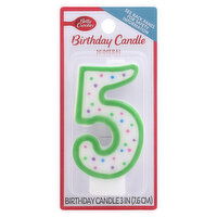 Betty Crocker Birthday Candle, Numeral 5, 3 Inch, 1 Each