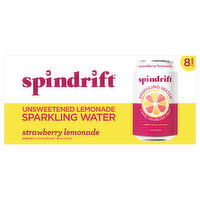Spindrift Unsweetened Strawberry Lemonade Sparkling Water, 8 Each