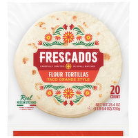 Frescados Tortillas, Flour, Taco Grande Style, 20 Each