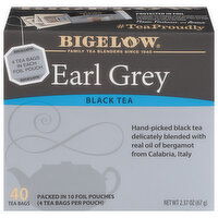 Bigelow Black Tea, Earl Grey, Tea Bags, 40 Each