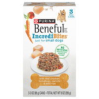 Beneful IncrediBites Small Dogs with Real Chicken, Tomatoes, Carrots & Wild Rice Dog Food, 3 Each