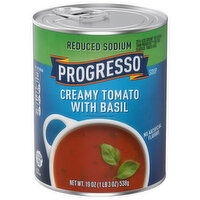 Progresso Reduced Sodium Creamy Tomato with Basil Soup, 19 Ounce