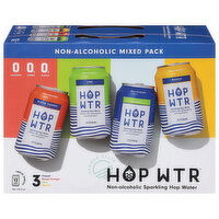 Hop Wtr Sparkling Hop Water, Assorted, Non-Alcoholic, Mixed Pack, 12 Each