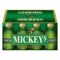 Mickeys Beer, Fine Malt Liquor, 12 Pack, 12 Each