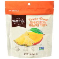 Woodstock Freeze-Dried Mango Slices & Pineapple Tidbits, 1 Ounce