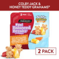 SARGENTO Sargento® Fun! Balanced Breaks® Colby-Jack Natural Cheese, Natural Flavored Mixed Fruit Snacks & TEDDY GRAHAMS® Graham Snacks Honey, 2-Pack, 5.29 Ounce