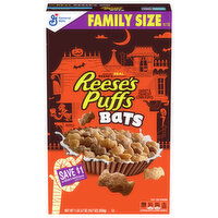 Reese's Puffs Corn Puffs, Sweet & Crunchy, Bats, Family Size, 19.7 Ounce