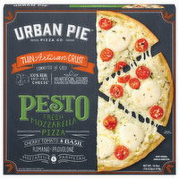Urban Pie Pizza Co. Pizza, Thin Artisan Crust, Pesto & Fresh Mozzarella, 16.9 Ounce