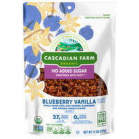 Cascadian Farm Organic No Added Sugar Blueberry Vanilla Granola, 11 Ounce