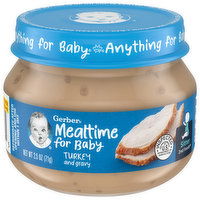 Gerber Mealtime for Baby Turkey and Gravy, Sitter 2nd Foods, 2.5 Ounce