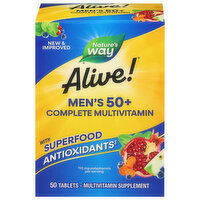 Nature's Way Alive! Multivitamin, Complete, Men's 50+, Tablets, 50 Each