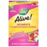 Nature's Way Alive! Complete Multivitamin, with Superfood Antioxidants, Women's, Tablets, 50 Each