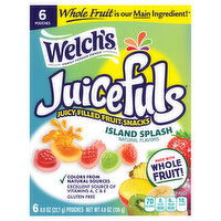 Welch's Juicefuls Gluten Free Island Splash Fruit Snacks, 6 Each