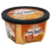 President Pub Cheese Cheese, Spreadable, Sharp Cheddar, 8 Ounce