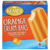 Kemps Orange Cream Ice Cream Bars, 6 Each