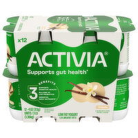 Activia Low Fat Vanilla Yogurt, 12 Each