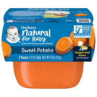 Gerber Natural for Baby Sweet Potato, Supported Sitter 1st Foods, 2 Each