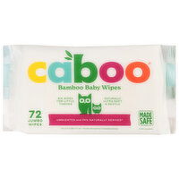 Caboo Bamboo Baby Wipes, Jumbo, Unscented, 72 Each