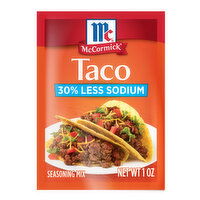 McCormick 30% Less Sodium Taco Seasoning Mix, 1 Ounce