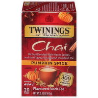 Twinings Chai Flavoured Black Tea, Pumpkin Spice, Tea Bags, 20 Each