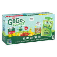 GoGo Squeez Applesauce, Fruit On The Go, Variety Pack, 12 Each