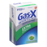 Gas-X Simethicone, Extra Strength, 125 mg, Softgels, 50 Each