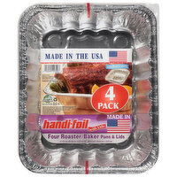 Handi-Foil Roaster/Baker Pans & Lids, 4 Each