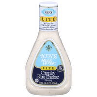 Ken's Steak House Lite Chunky Blue Cheese Dressing, 16 Fluid ounce