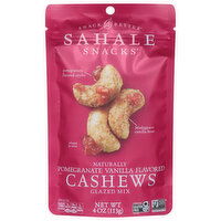 Sahale Snacks Cashews, Pomegranate Vanilla Flavored, 4 Ounce